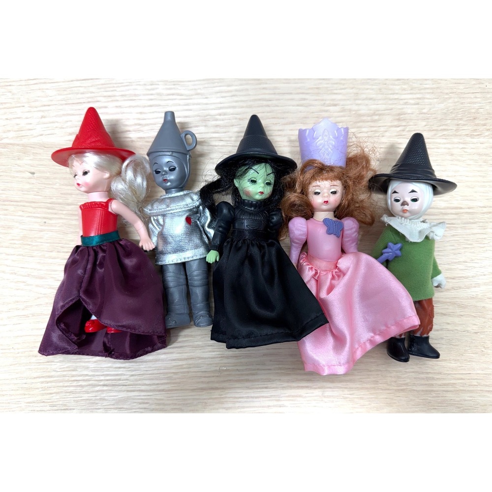 Vintage Wizard of Oz Character Dolls Lot Dorothy Witch‎ Tin Man Scarecrow Glinda
